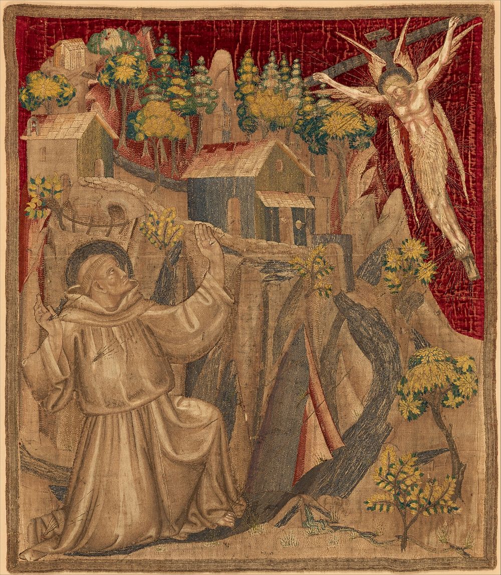 Textile with Saint Francis Receiving the Stigmata, Italian