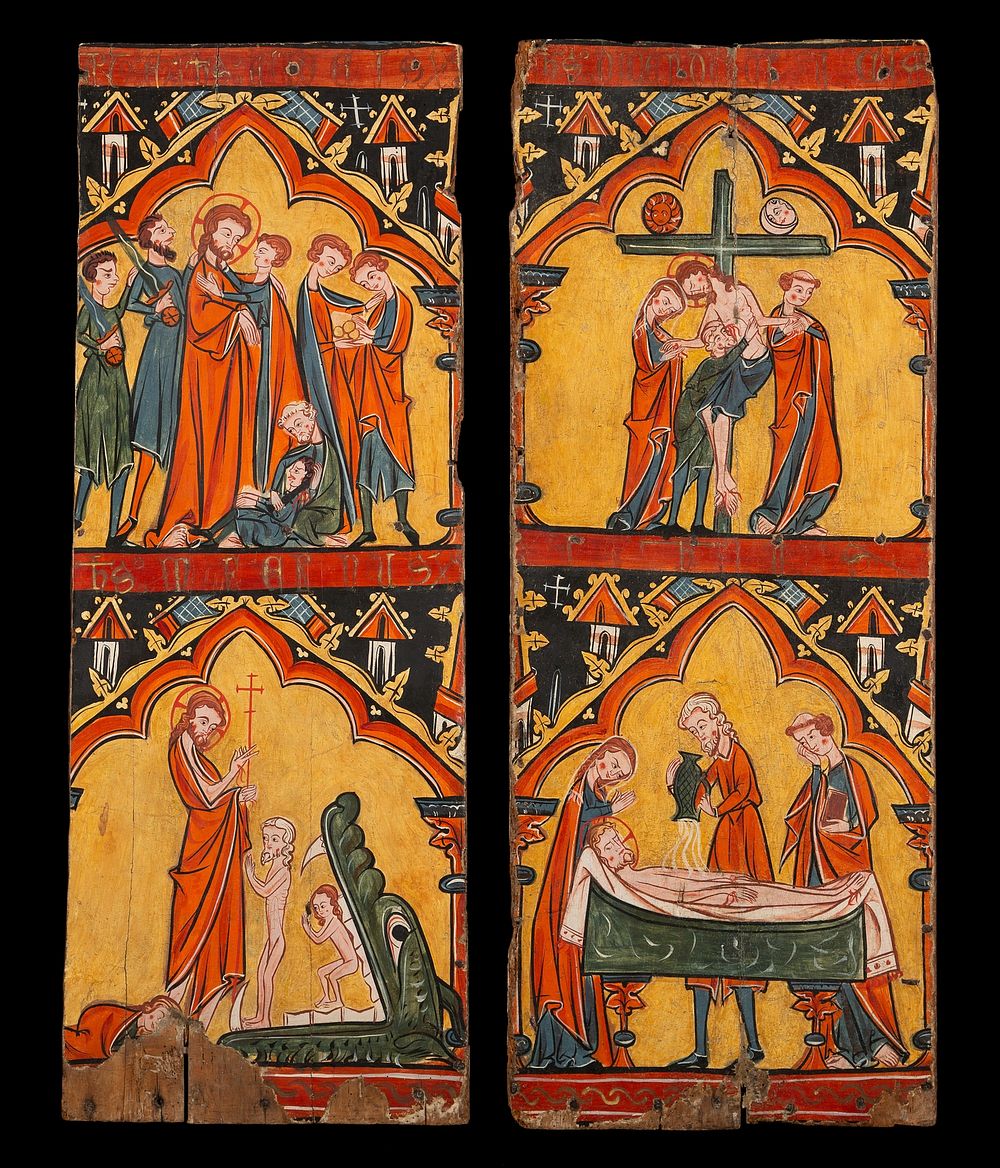 Scenes from the Life of Christ: Arrest of Christ, Christ in Limbo; Descent from the Cross, Preparation of Christ’s Body for…