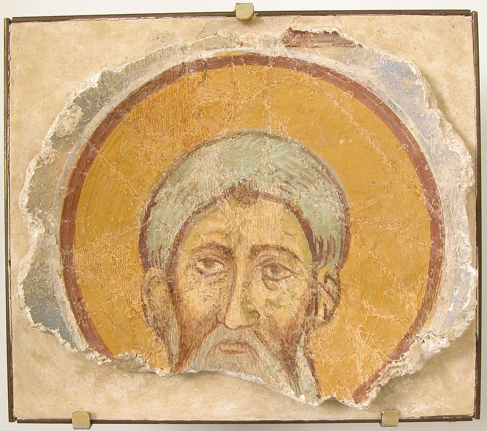 Wall Painting of a Male Saint, Byzantine