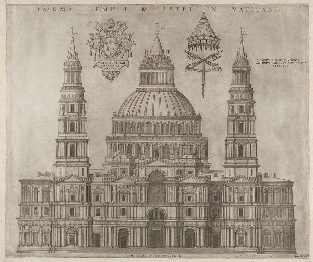 Speculum Romanae Magnificentiae: St. Peter's, Antonio Lafréry