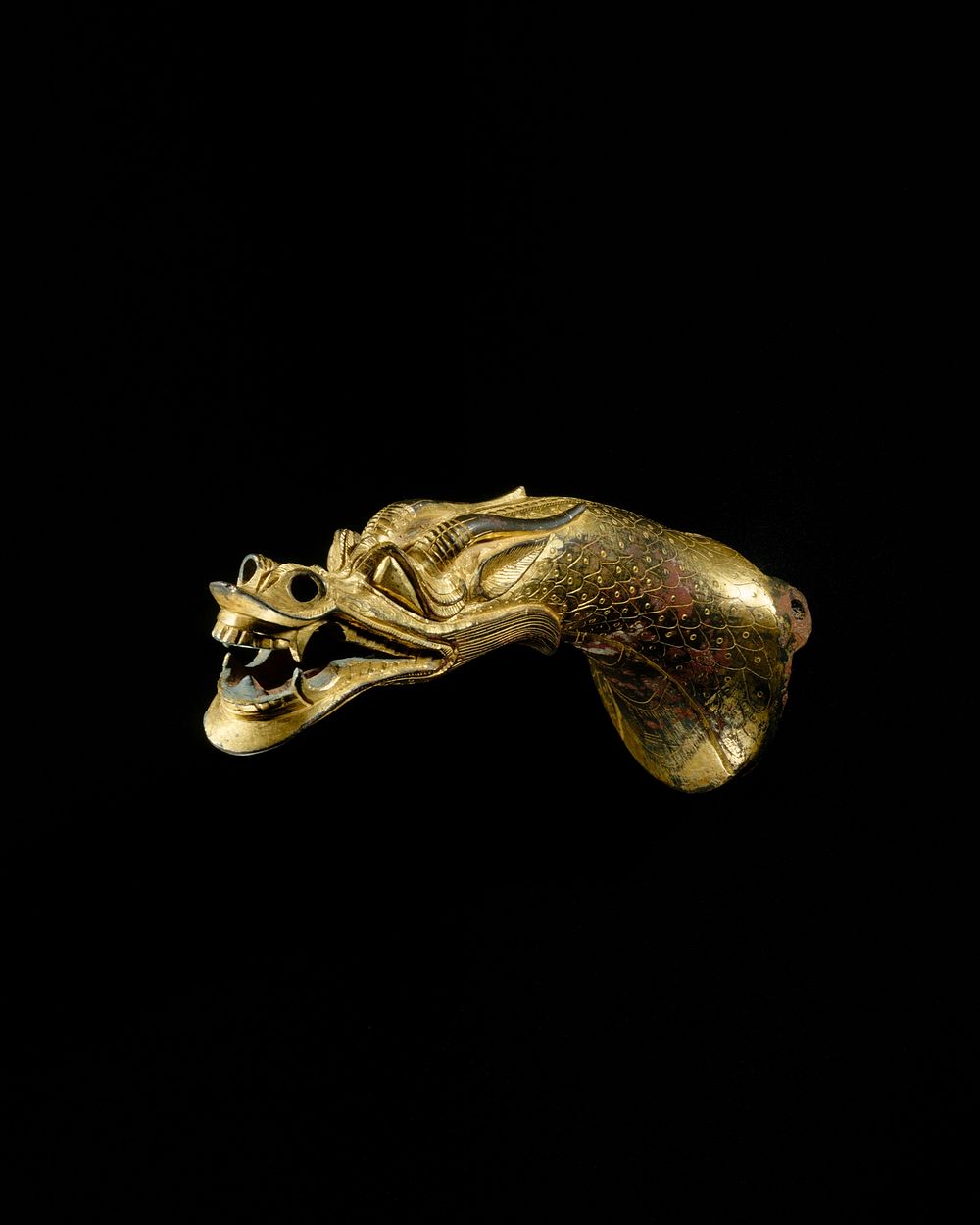 Finial in the shape of a dragon head