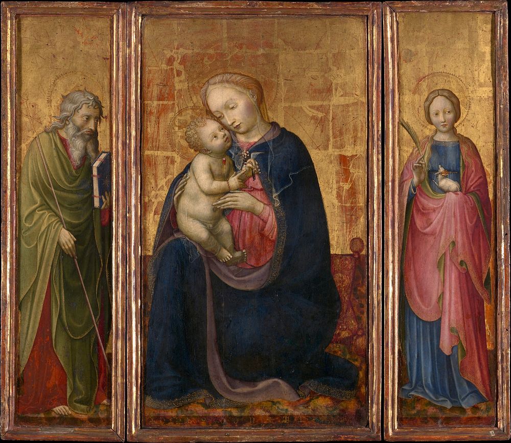 Madonna and Child with Saints Philip and Agnes by Donato de' Bardi