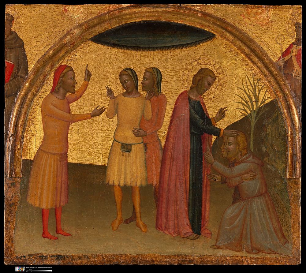 Saint John the Evangelist with Acteus and Eugenius by Francescuccio Ghissi (Francesco di Cecco Ghissi)