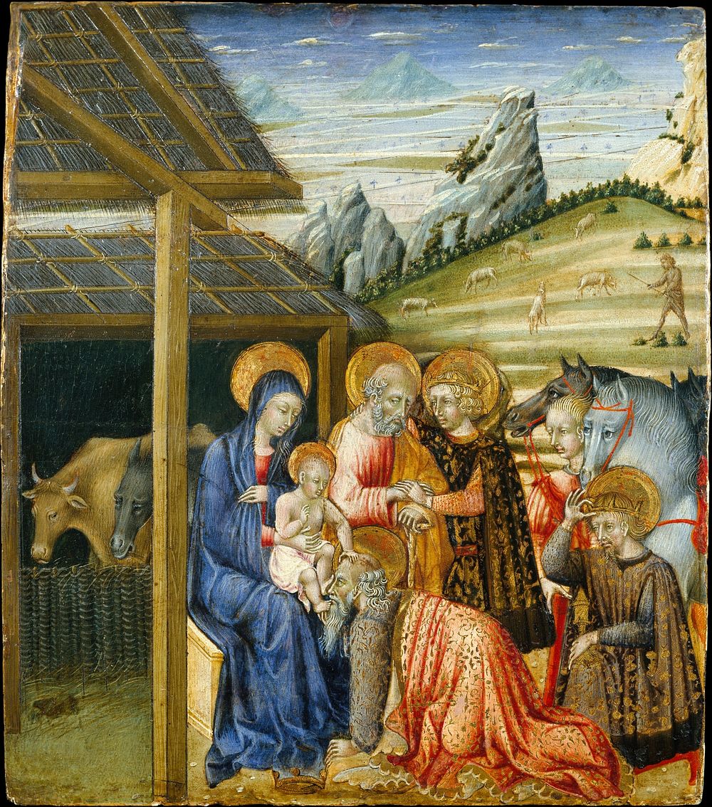 The Adoration of the Magi  by Giovanni di Paolo (Giovanni di Paolo di Grazia)