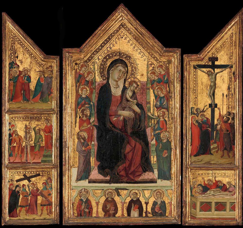 Madonna and Child Enthroned by Master of Monte Oliveto