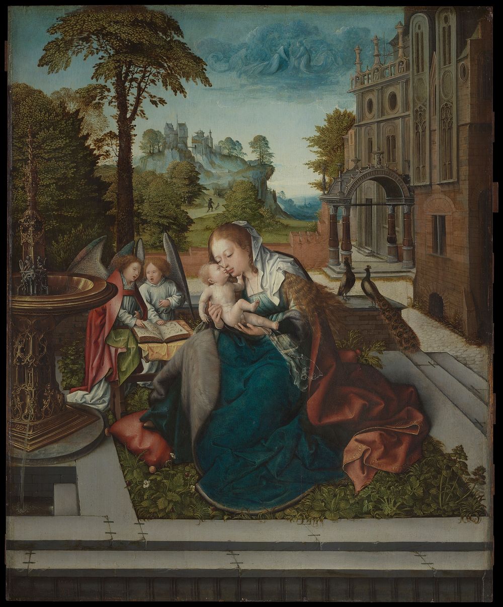 Virgin and Child with Angels by Bernard van Orley