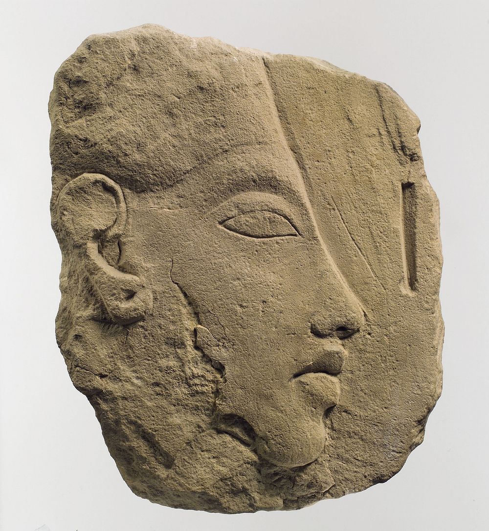 Trial piece of Akhenaten, on the reverse a horse's head