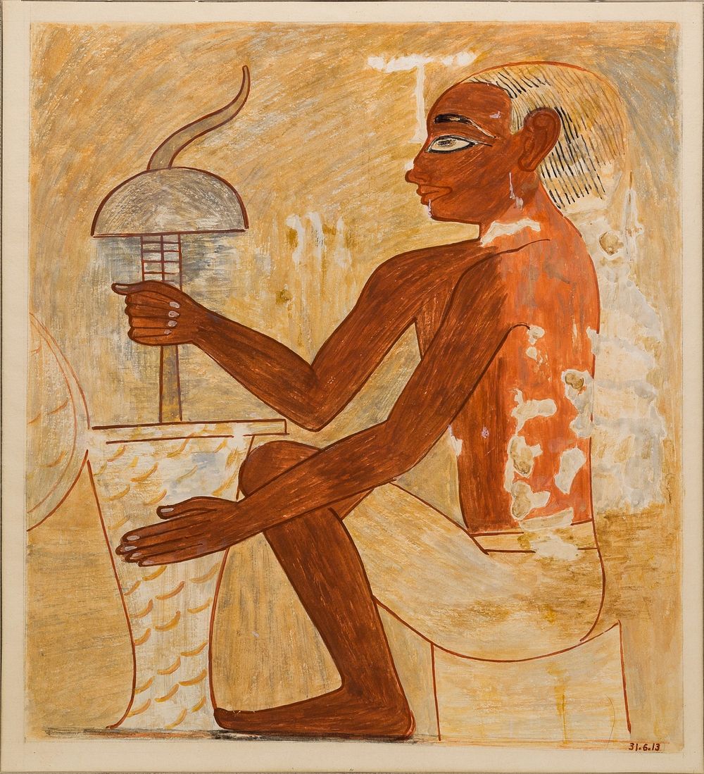 Drilling a Stone Vase, Tomb of Rekhmire by Nina de Garis Davies