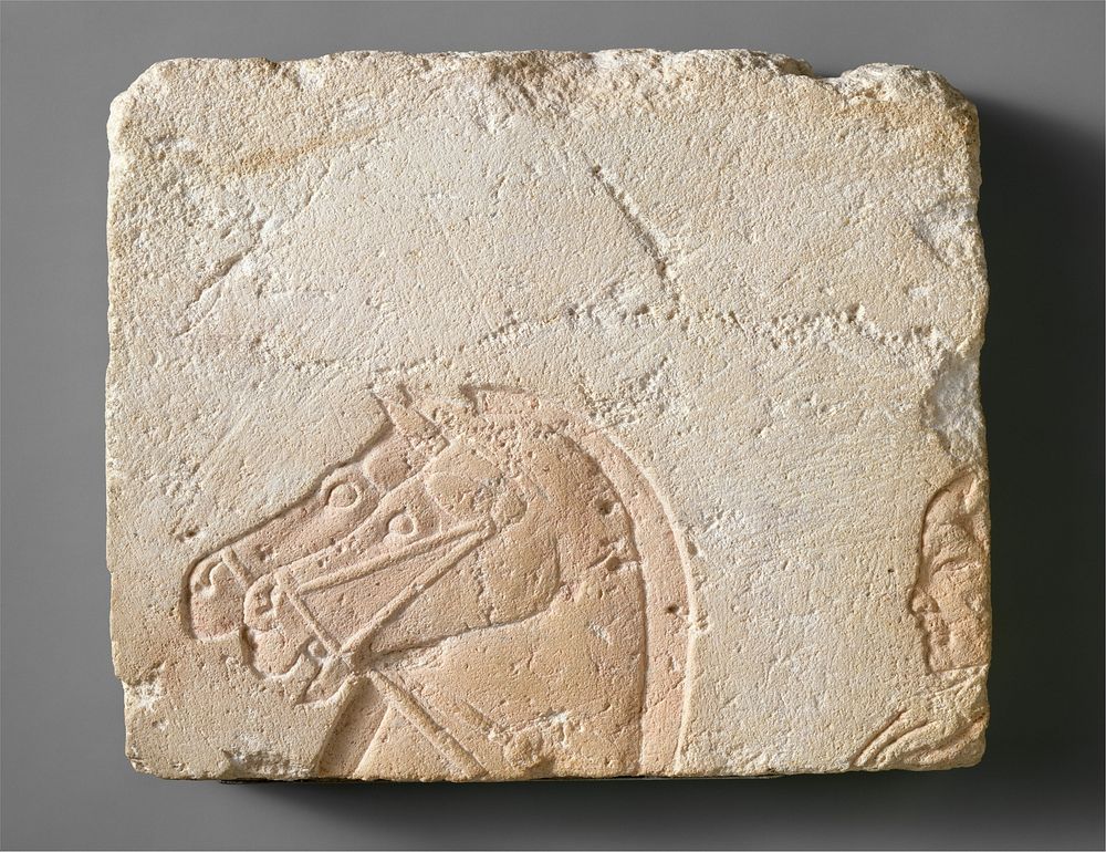 Heads of Two Horses and a Charioteer, New Kingdom, Amarna Period (ca. 1353&ndash;1336 B.C.)