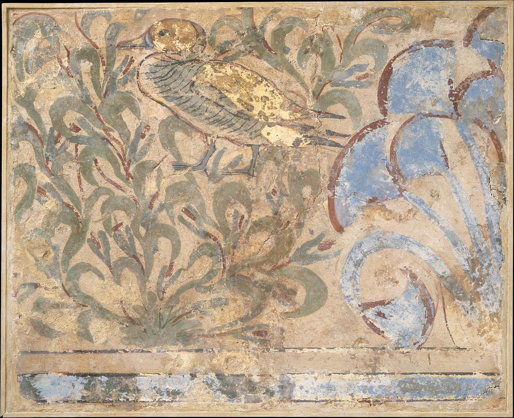 Painted Plaster Pavement Fragment, New Kingdom (ca. 1390&ndash;1352 B.C.)