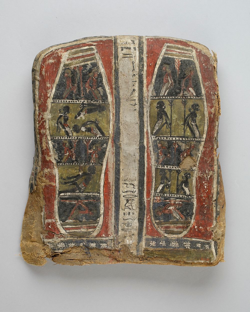 Soles of feet showing bound prisoners from a cartonnage, Late Period–Ptolemaic Period (4th–late 1st century BC)