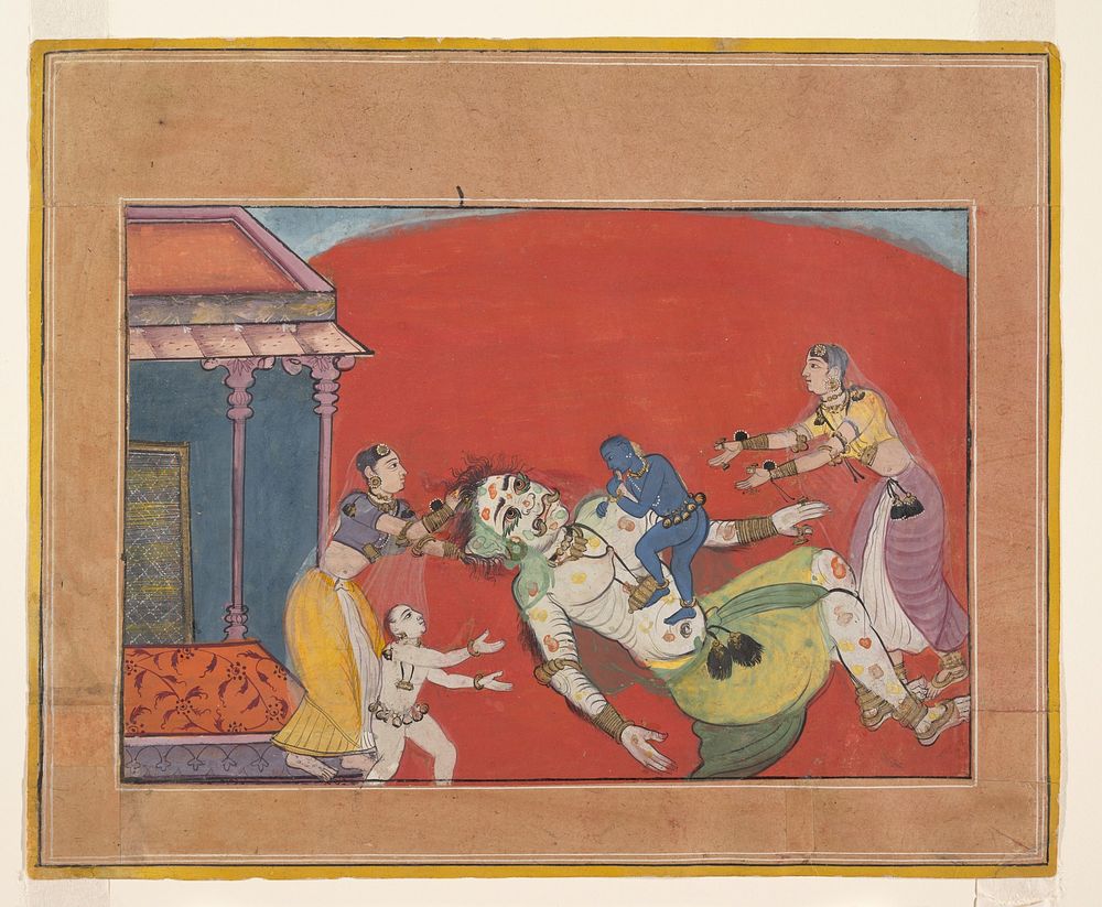 The Death of the Demoness Putana: Folio from a Bhagavata Purana Series 
