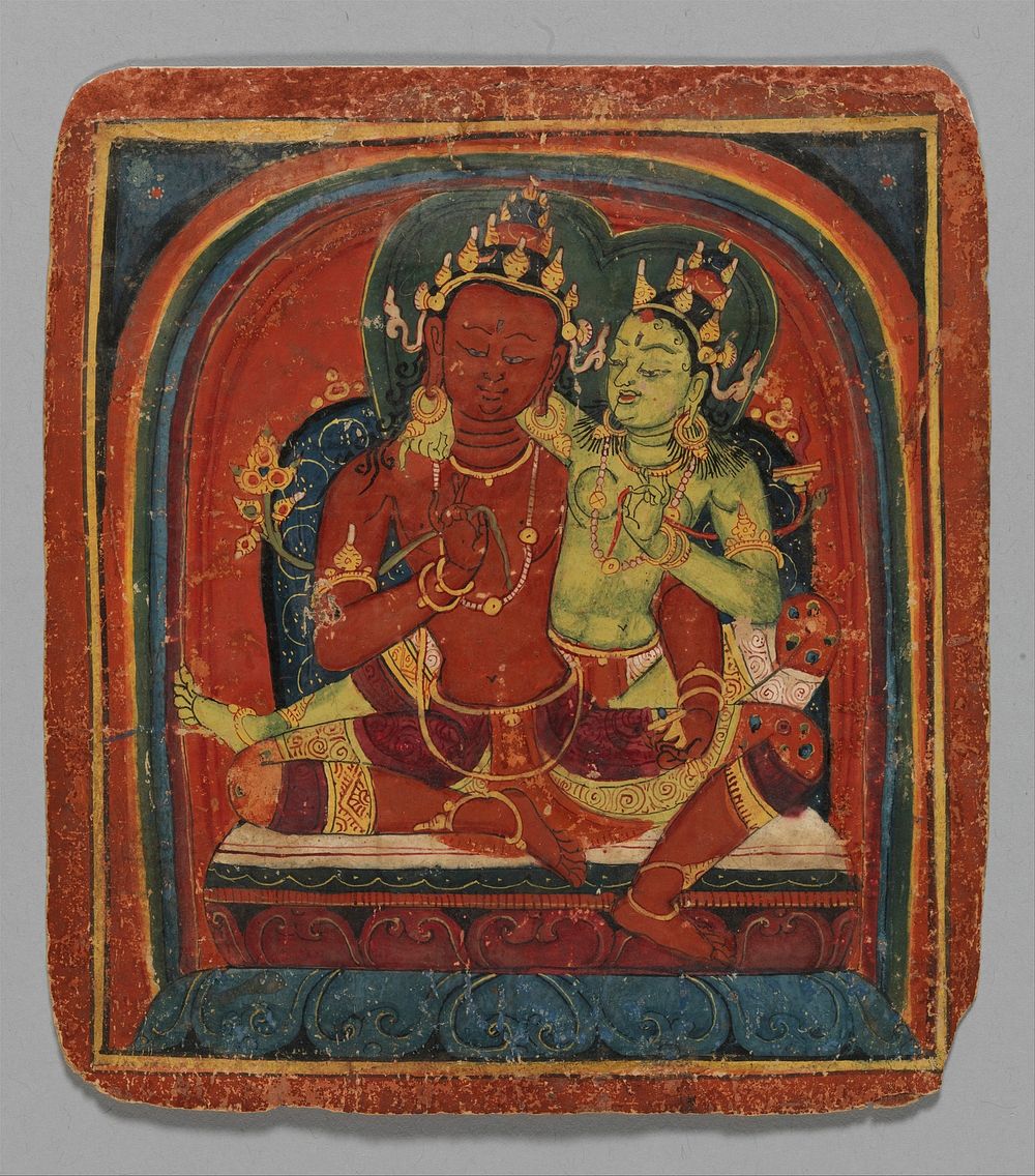 Initiation Card (Tsakalis): Bodhisattva Samantabhadhra, Tibet