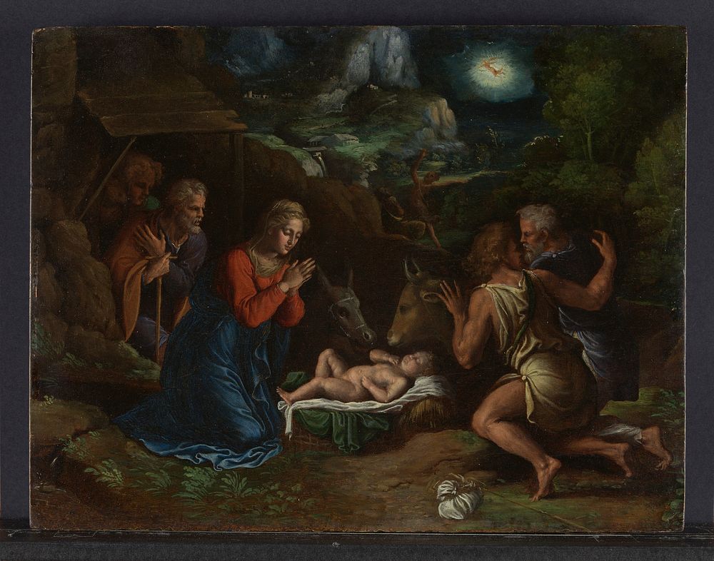 The Adoration of the Shepherds by Girolamo da Carpi (Girolamo Sellari)