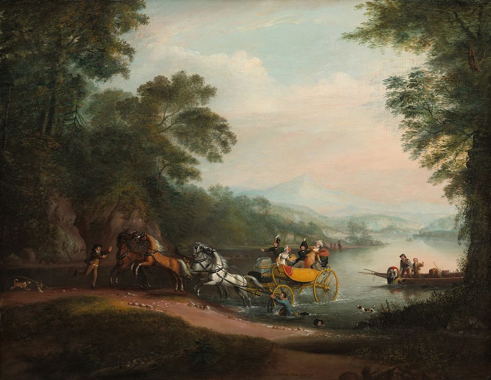 Mishap at the Ford (1818) by Alvan Fisher.  