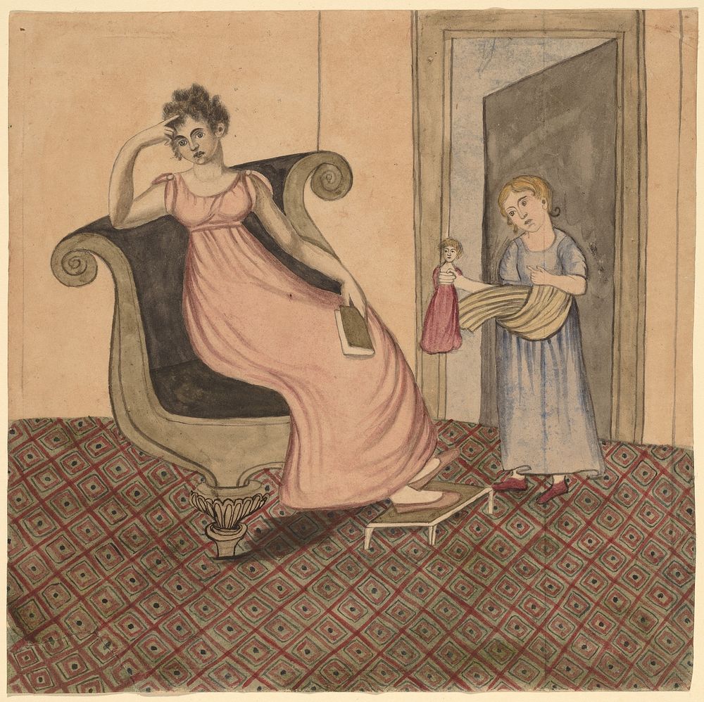 Mother and Child (ca. 1815) by Eunice Pinney.  
