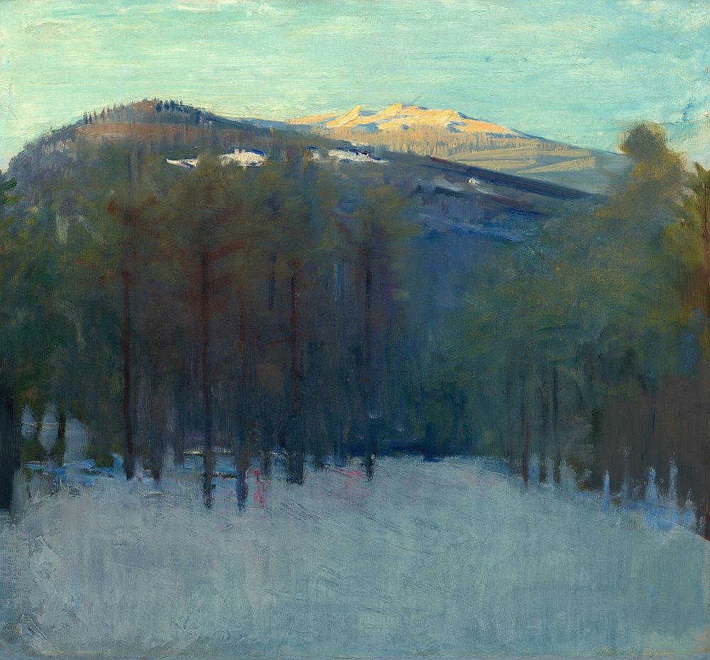 Mount Monadnock (1911&ndash;1914) painting in high resolution by Abbott Handerson Thayer. 