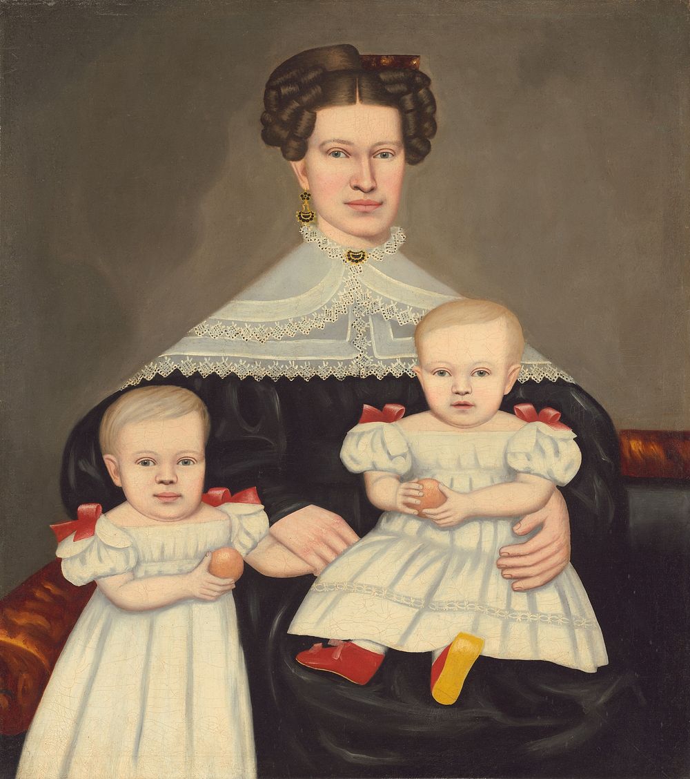 Mrs. Paul Smith Palmer and Her Twins (1835&ndash;1838) by Erastus Salisbury Field.  