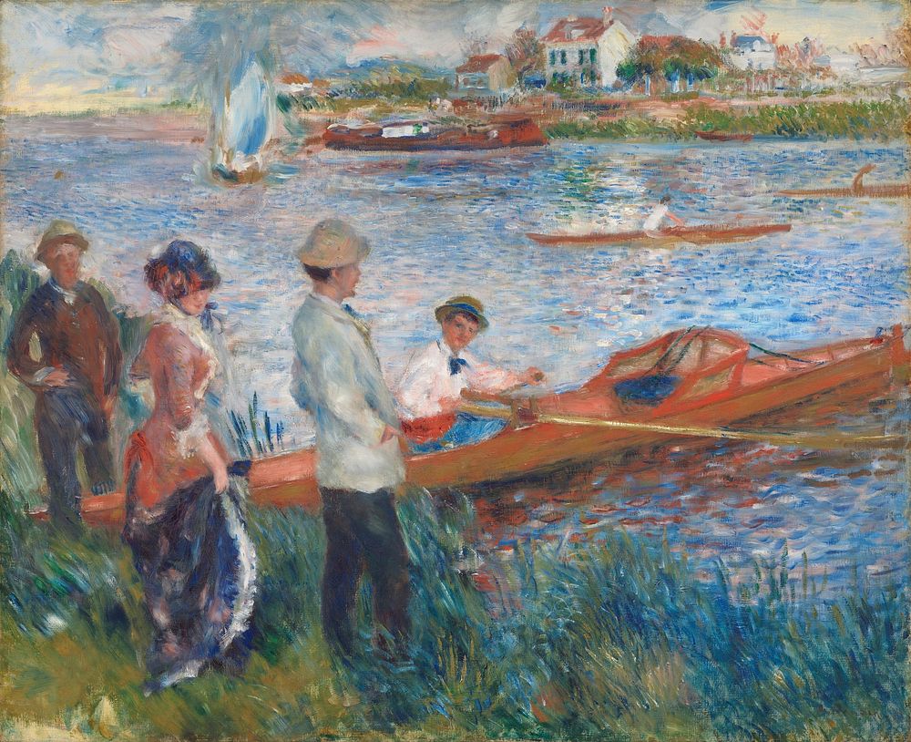 Pierre-Auguste Renoir's  Oarsmen at Chatou (1879) painting in high resolution 