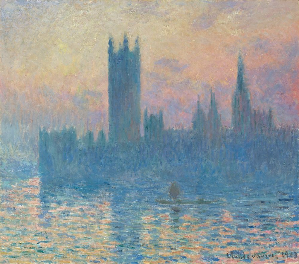 Claude Monet's The Houses of Parliament, Sunset (1903) 
