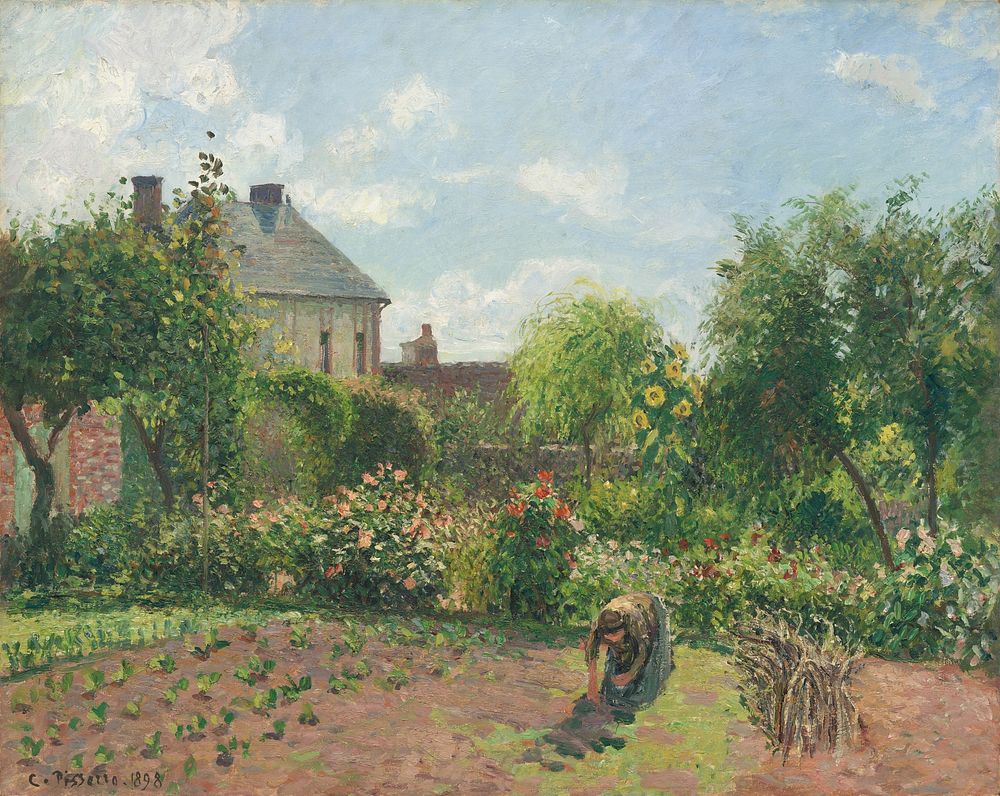 The Artist's Garden at Eragny (1898) by Camille Pissarro.  