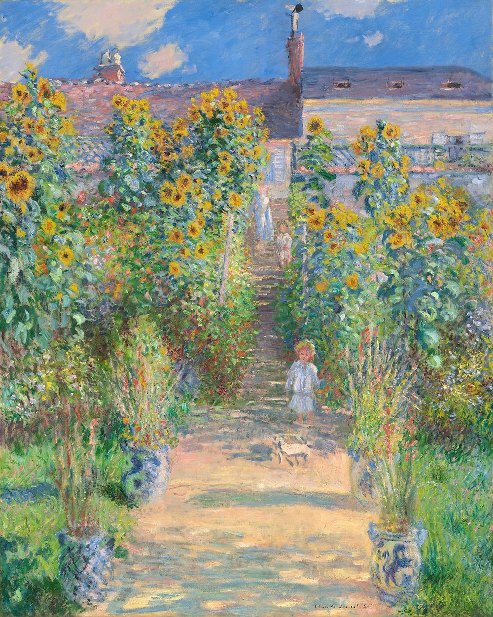 Claude Monet's The Artist's Garden at V&eacute;theuil (1881) 