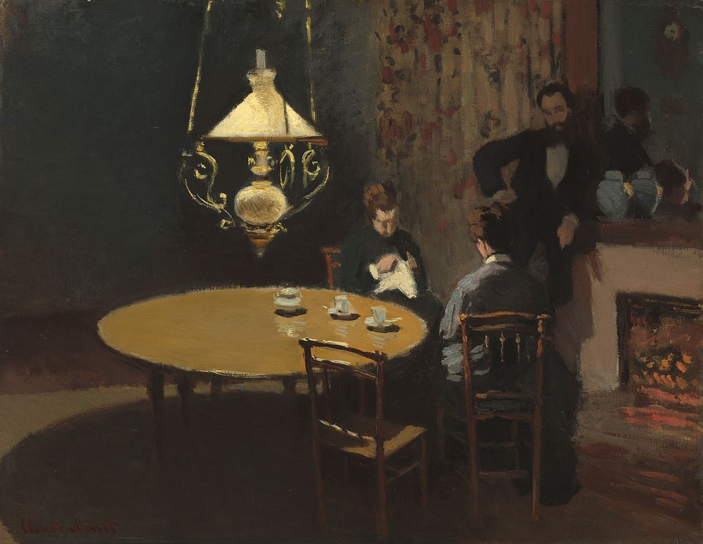 Claude Monet's Interior, after Dinner (ca. 1868-1869) 