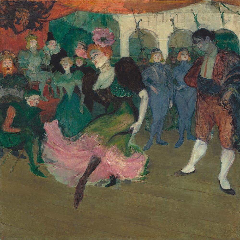 Marcelle Lender Dancing the Bolero in Chilpéric (1895-1896) painting in high resolution by Henri de Toulouse–Lautrec.  