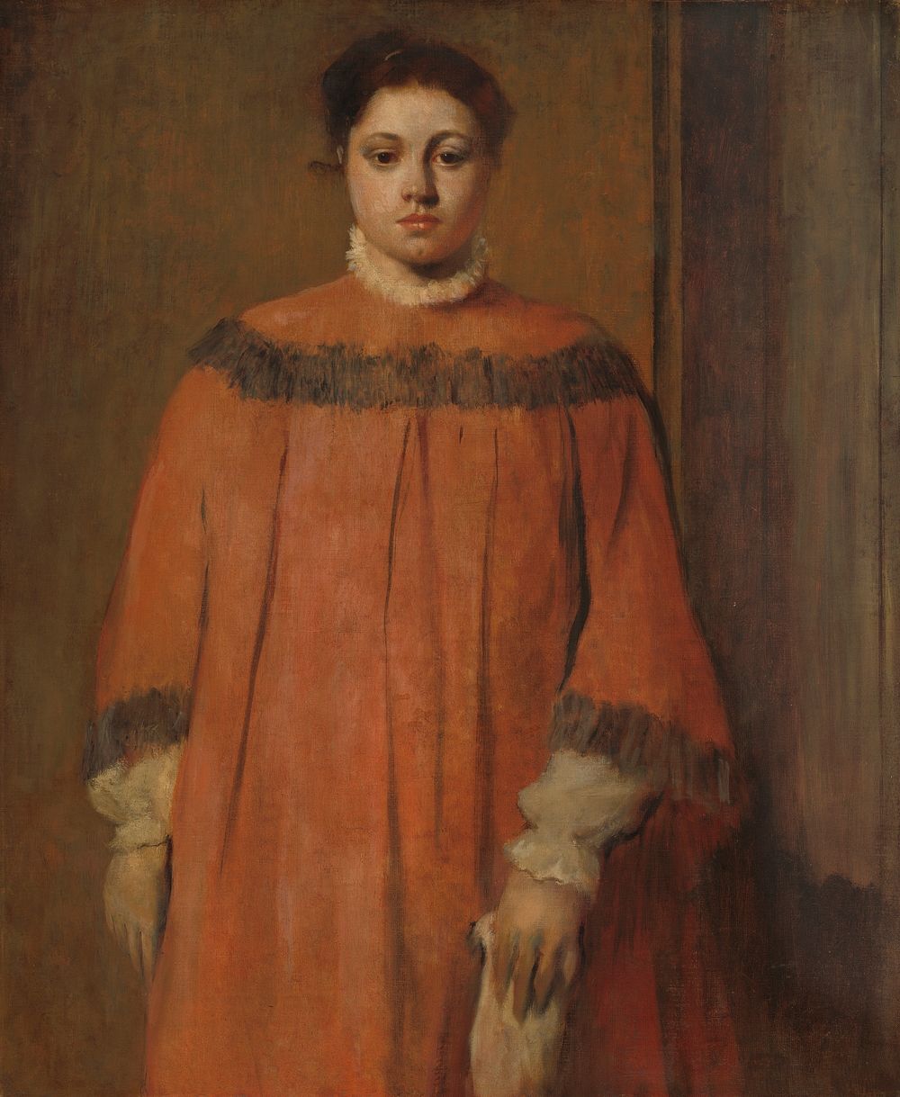 Girl in Red (ca. 1866) by Edgar Degas. 