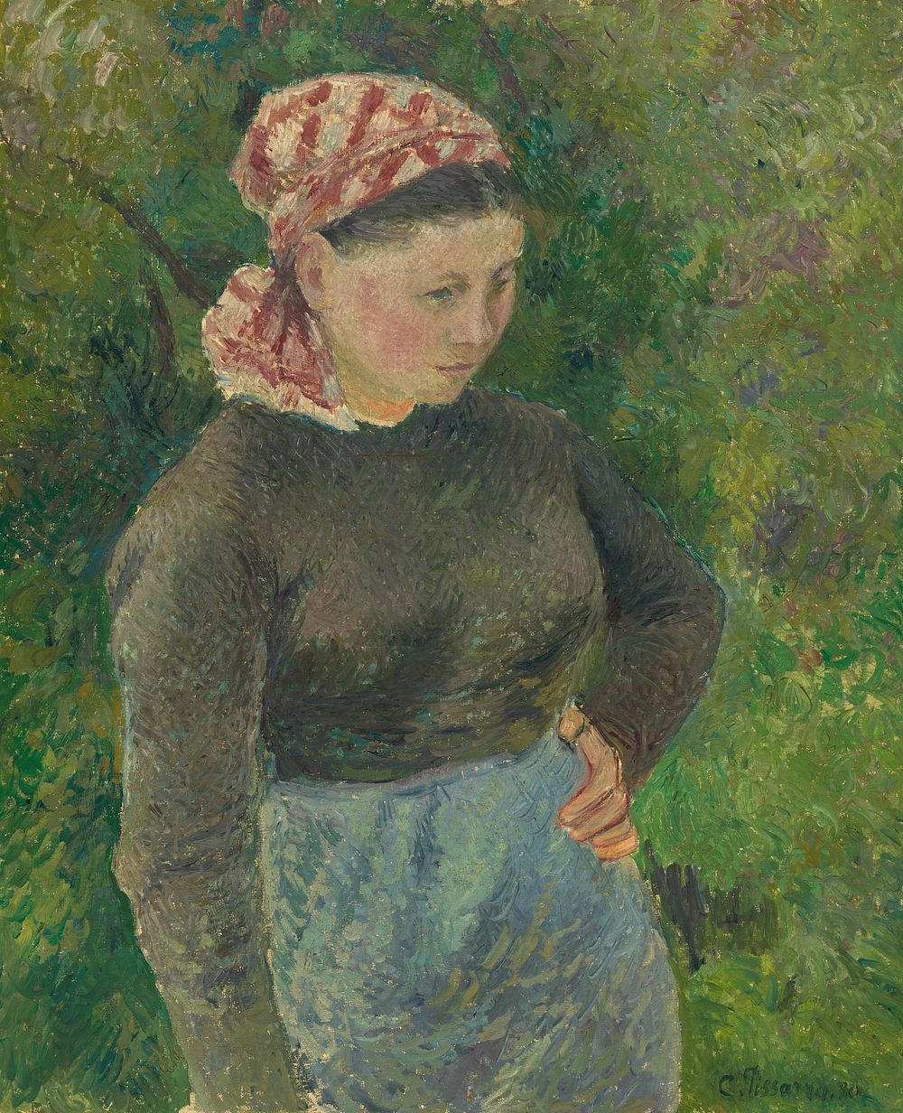 Peasant Woman (1880) by Camille Pissarro.  