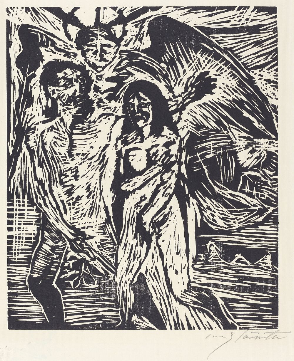 The Expulsion from Paradise (1919) by Gottfried Graf.  