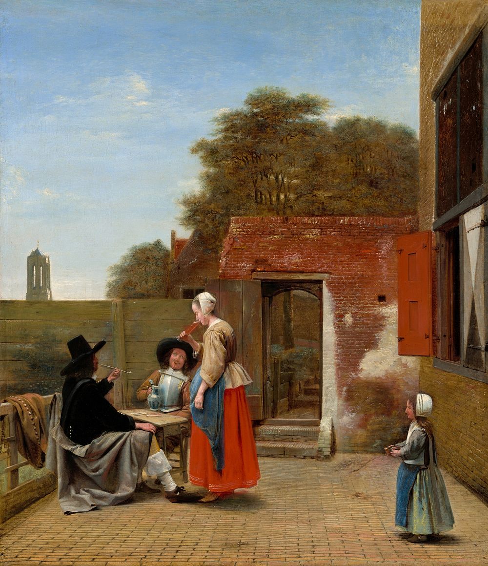 A Dutch Courtyard (1658&ndash;1660) by Pieter de Hooch.  