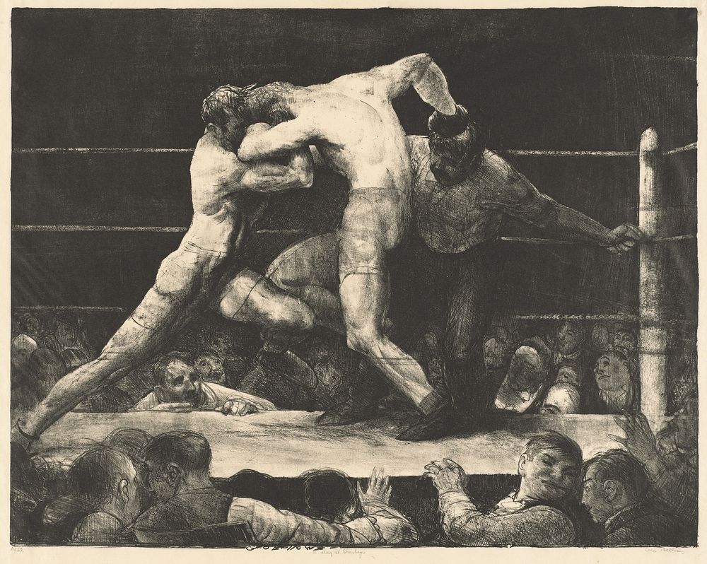 A Stag at Sharkey's (1917) by George Bellows.  