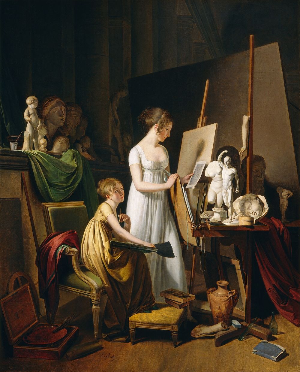 A Painter's Studio (ca. 1800) by Louis–Léopold Boilly.  