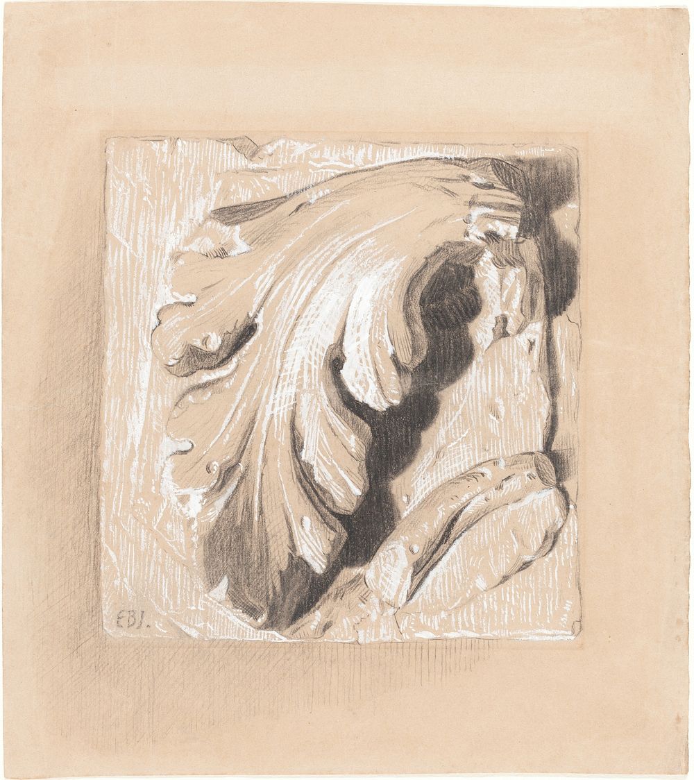 A Fragment from an Antique Frieze drawing in high resolution by Sir Edward Burne&ndash;Jones (1833&ndash;1898).  