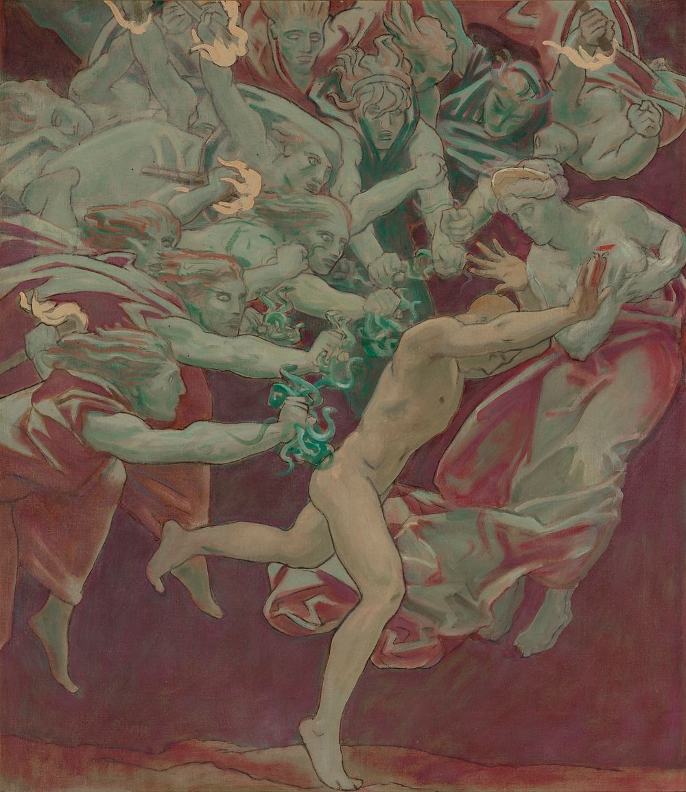 Study for the Museum of Fine Arts, Boston, Murals: Orestes and the Furies (ca. 1920–1921) by John Singer Sargent. Original…