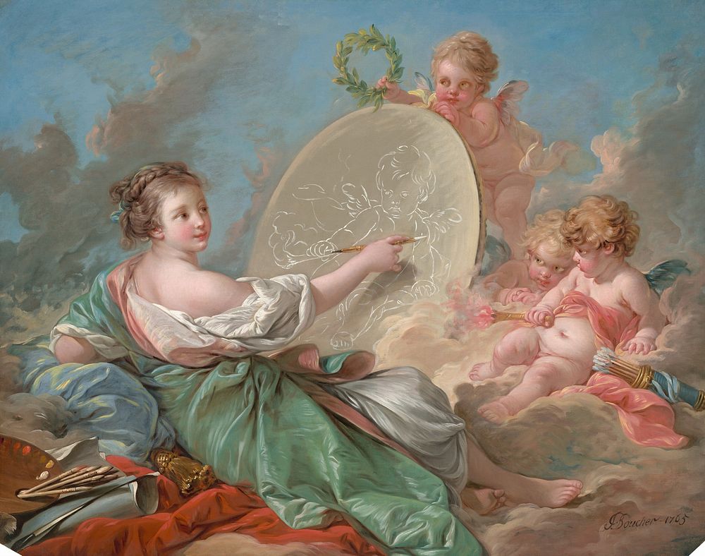 Allegory of Painting (1765) by François Boucher.  