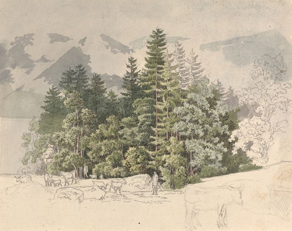 Alpine Landscape by Friedrich Salathé (1793–1858).  