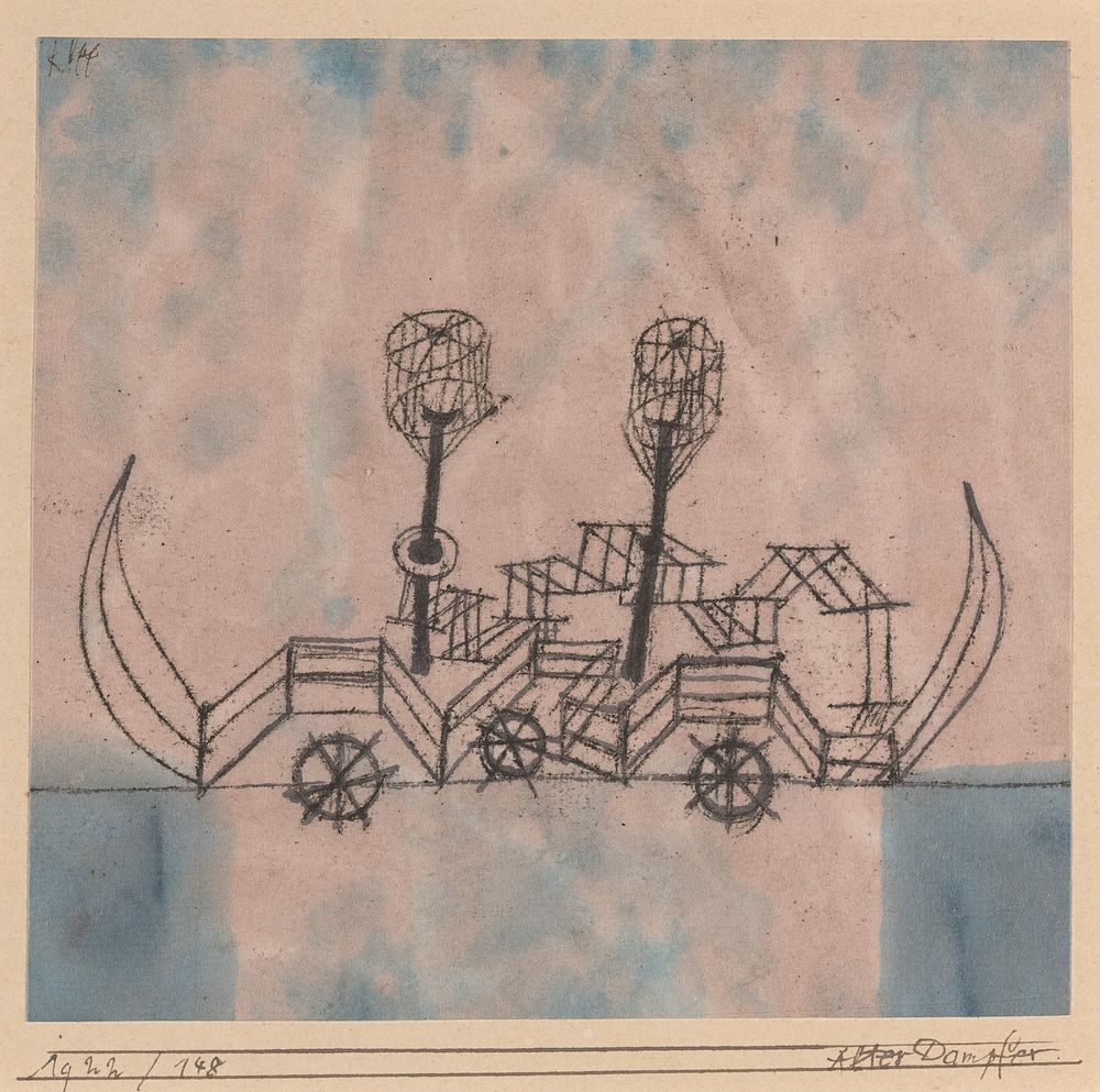 Paul Klee's Alter Dampfer (Old Steamboat) (1922) 