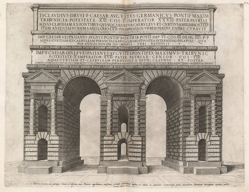 Arch of the Claudian Aqueduct (1549) by Italian 16th Century.  