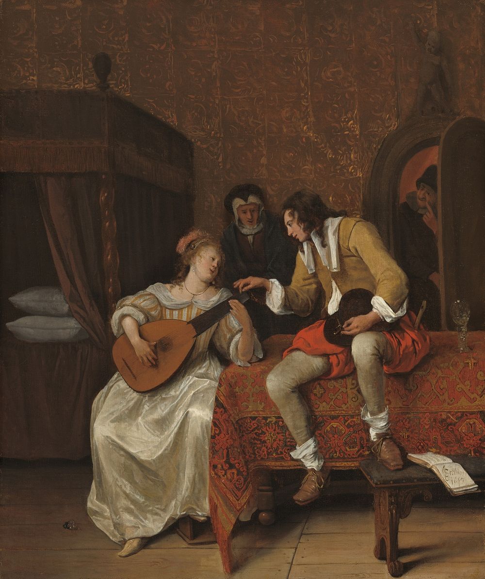 The Music Lesson (1667) by Jan Steen.  