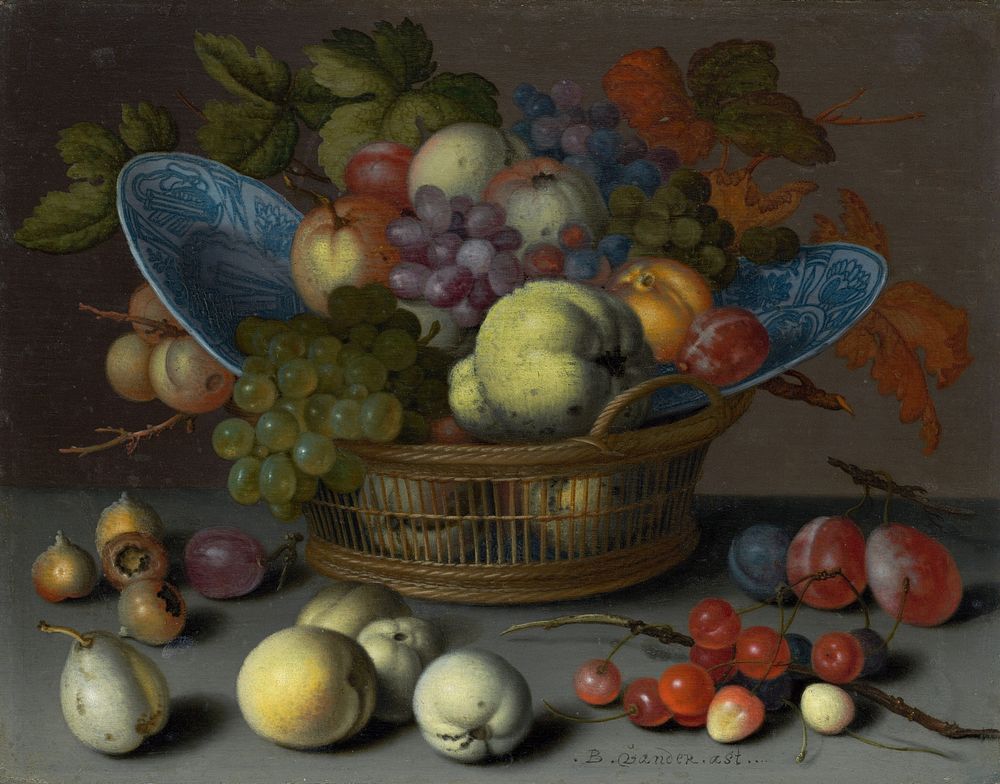Basket of Fruits (ca. 1622) by Balthasar van der Ast.  