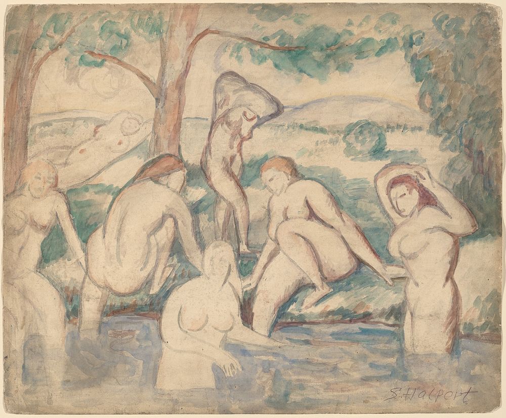 Bathers (ca. 1905) by Samuel Halpert.  