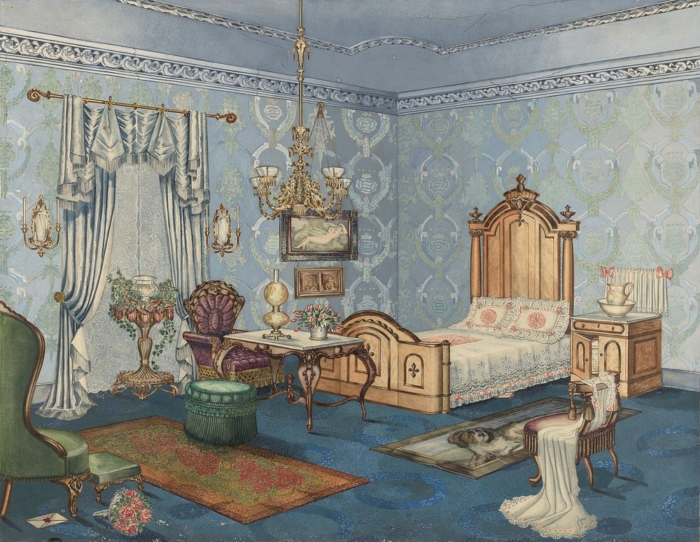 Bedroom, 1882 (c. 1941) byPerkins Harnly.  