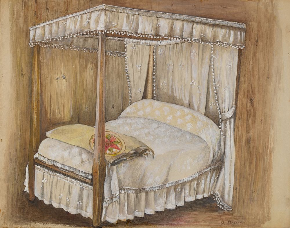 Bedroom of House (c. 1936) by Anna Aloisi.  