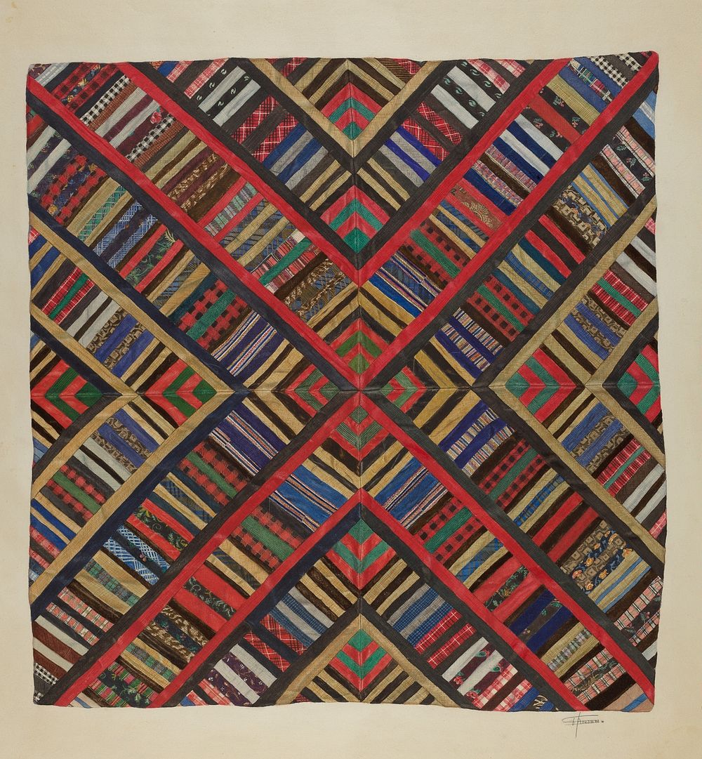 Bedspread (1935–1942) by Esther Hansen.  