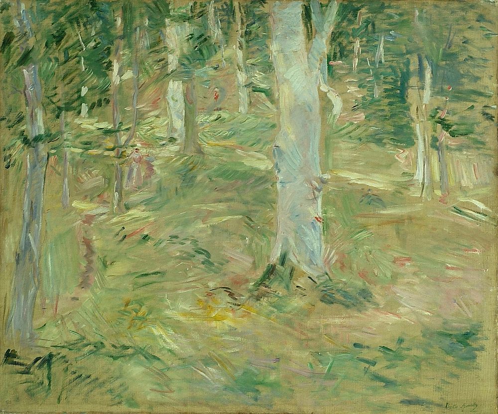 For&ecirc;t de Compi&egrave;gne (1885) in high resolution by Berthe Morisot. 