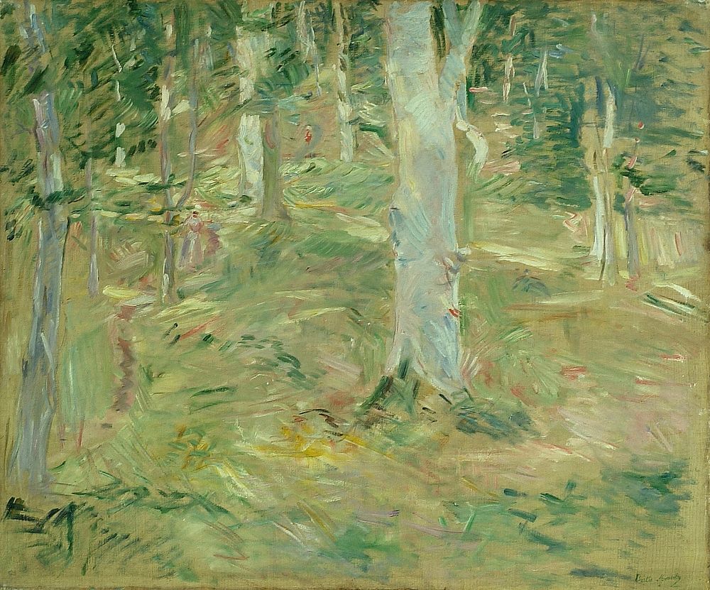 Forêt de Compiègne (1885) in high resolution by Berthe Morisot. 