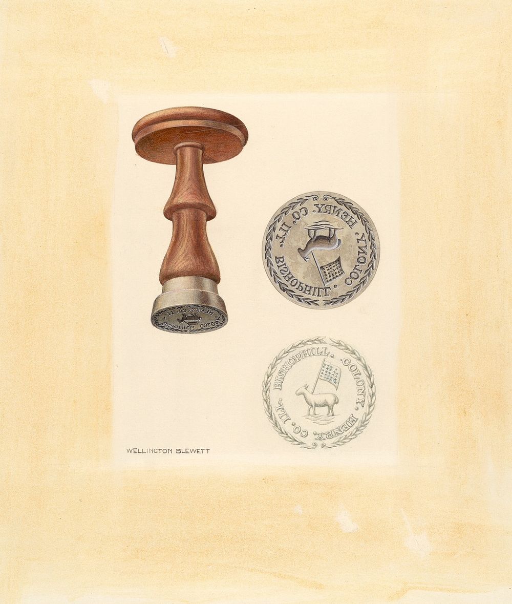 Bishop Hill: Seal (ca. 1939) by Wellington Blewett.
