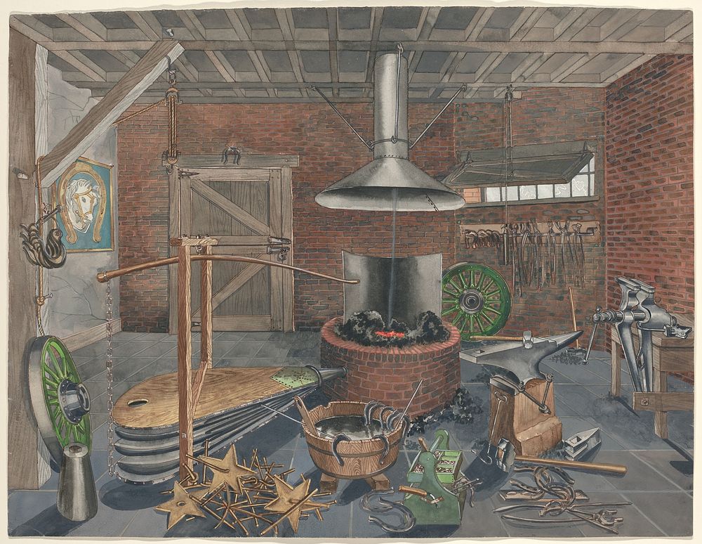 Blacksmith Shop (1935&ndash;1942) by Perkins Harnly.  